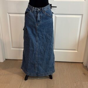 Brandy Melville Blue Denim Maxi Skirt